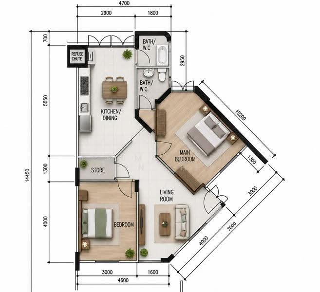 110 Hougang Avenue 1, 110 Hougang Avenue 1, Hougang / Punggol / Sengkang, 2 Bedrooms, 753 sqft, HDB Flat For Sale, by Jeremy Quah Chen Cher, 500247695 - PropertyGuru.com.sg