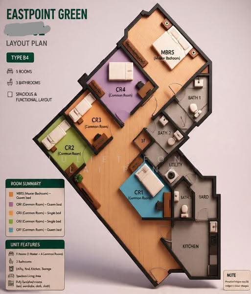 Eastpoint Green, 1 Simei Street 3, Pasir Ris / Tampines, Room Rental, 160 sqft, Condominium For Rent, by Juliet Fong Lai Peng, 500247886 - Master Bedroom - PropertyGuru.com.sg