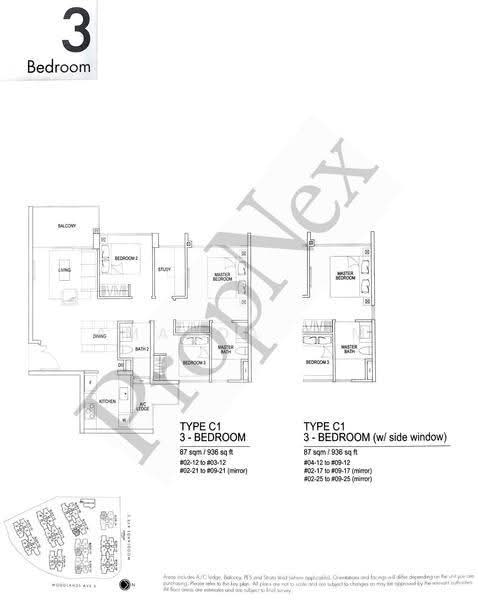 Bellewoods, 100 Woodlands Avenue 5, Admiralty / Woodlands, 3 Bedrooms, 986 sqft, Condominium For Sale, by Amanda Sim, 500248468 - PropertyGuru.com.sg