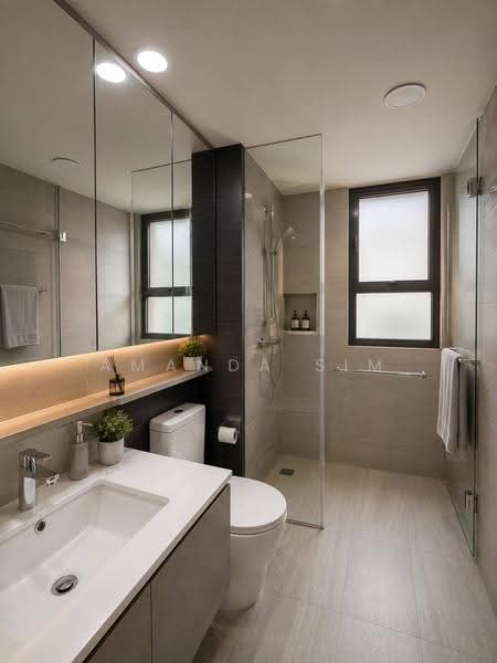 Bellewoods, 100 Woodlands Avenue 5, Admiralty / Woodlands, 3 Bedrooms, 986 sqft, Condominium For Sale, by Amanda Sim, 500248468 - Master Bedroom Toilet - PropertyGuru.com.sg