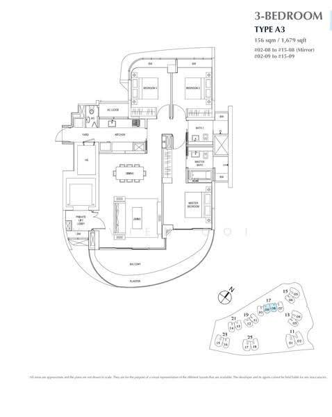 Cape Royale, 17 Cove Way, Harbourfront / Telok Blangah, 3 Bedrooms, 1,679 sqft, Condominium For Sale, by Vivien Ooi, 500248839 - A3 - PropertyGuru.com.sg