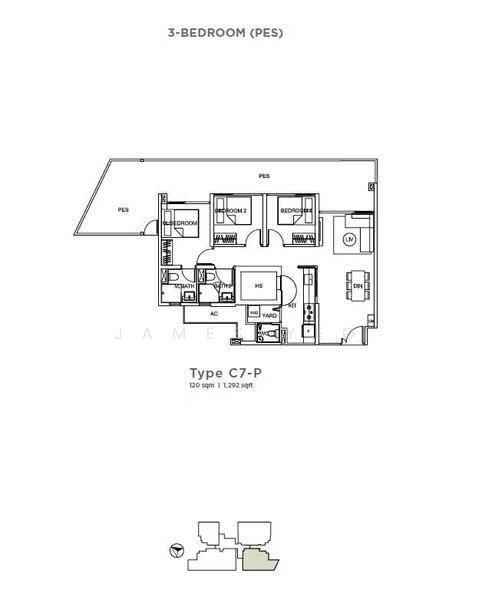 Uptown @ Farrer, 2 Perumal Road Singapore, Farrer Park / Serangoon Rd, 3 Bedrooms, 1,292 sqft, Condominium For Sale, by James Yeo, 500248898 - PropertyGuru.com.sg