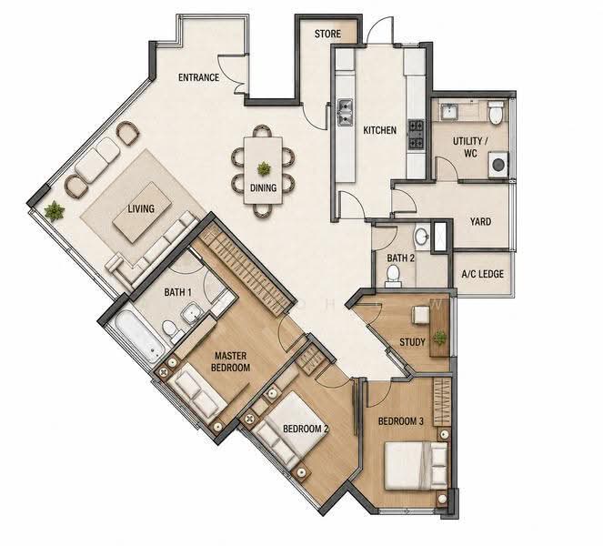 Simei Green Condominium, 11 Simei Street 4, Pasir Ris / Tampines, 3 Bedrooms, 1,752 sqft, Condominium For Sale, by Alex Toh C W, 500249048 - PropertyGuru.com.sg