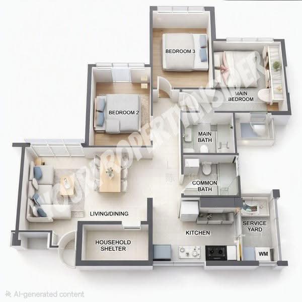 2A Boon Tiong Road, 2A Boon Tiong Road, Alexandra / Commonwealth, 3 Bedrooms, 969 sqft, HDB Flat For Rent, by Douglas Chen 陈俊文, 500249058 - PropertyGuru.com.sg