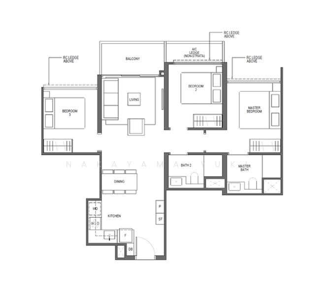 Lentor Mansion, 52 Lentor Gardens, Mandai / Upper Thomson, 3 Bedrooms, 786 sqft, Condominium For Rent, by Nakayama Yuki, 500249230 - PropertyGuru.com.sg