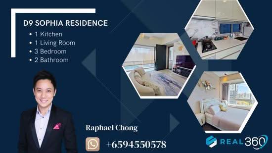 Sophia Residence, 5 Sophia Road, Orchard / River Valley, 3 Bedrooms, 1,044 sqft, Condominium For Rent, by Raphael Chong, 500249271 - PropertyGuru.com.sg