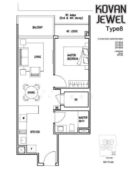 Kovan Jewel, 51 Kovan Road, Hougang / Punggol / Sengkang, 1 Bedroom, 624 sqft, Condominium For Sale, by Chan Mei Kway 曾玫瑰, 500249460 - PropertyGuru.com.sg