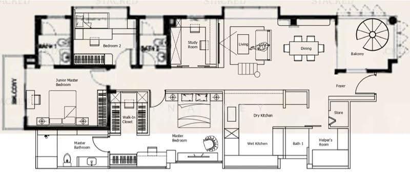 Sunny Parc, 128 Lorong K Telok Kurau, East Coast / Marine Parade, 4 Bedrooms, 2,411 sqft, Apartment For Sale, by Vina Tey, 500249893 - PropertyGuru.com.sg