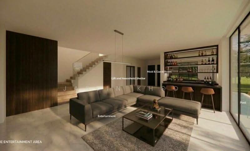 District 15 Luxury Brand New Corner Terrace Home at Siglap District, East Coast / Marine Parade, 5 Bedrooms, 7,400 sqft, Corner Terrace For Sale, by Jaslin Khoo, 500250321 - Living Room - PropertyGuru.com.sg