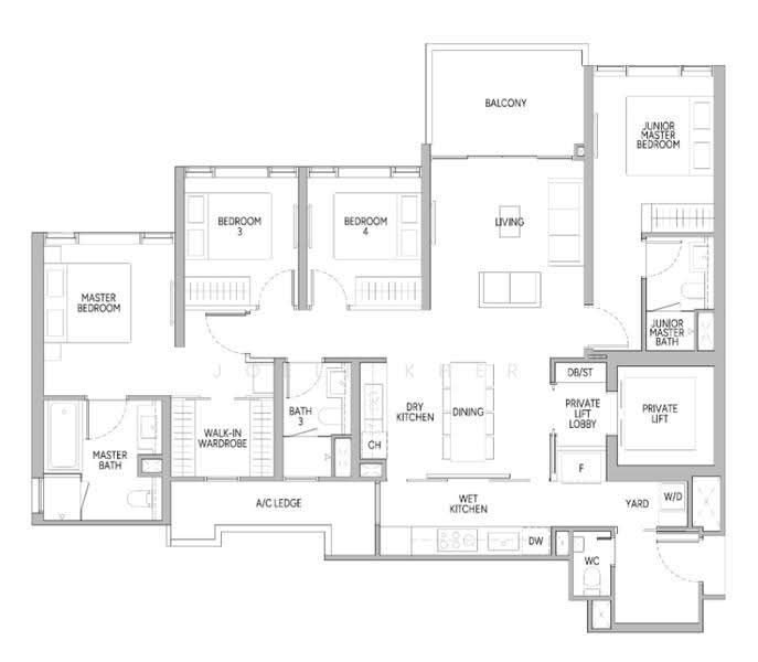 Union Square Residences, 28 Havelock Road,, Boat Quay / Raffles Place / Marina, 4 Bedrooms, 1,518 sqft, Condominium For Sale, by Joell Kher, 500250649 - PropertyGuru.com.sg