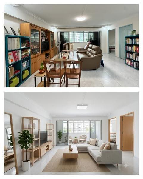Spacious Exec Apt Near Jurong Lake Gardens, Yung Ping Road, 4 Bedrooms, 1,593 sqft, HDB Flat For Sale, by Cherine Cheong, 500250841 - Living Room - PropertyGuru.com.sg
