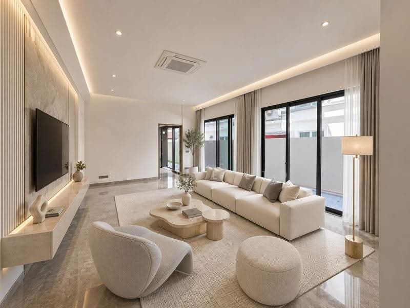 Eminent @ Lorong G Telok Kurau, Lorong G Telok Kurau, East Coast / Marine Parade, 5 Bedrooms, 5,765 sqft, Semi-Detached House For Sale, by VINCENT LYE, 500250892 - Living Room - PropertyGuru.com.sg