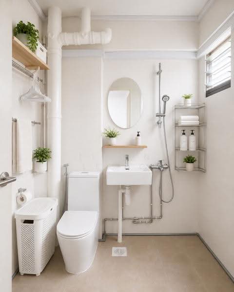 423 Hougang Avenue 6, 423 Hougang Avenue 6, Hougang / Punggol / Sengkang, 3 Bedrooms, 1,130 sqft, HDB Flat For Sale, by Eileen Leong, 500250952 - Master Bath (Use AI for Illustration) - PropertyGuru.com.sg