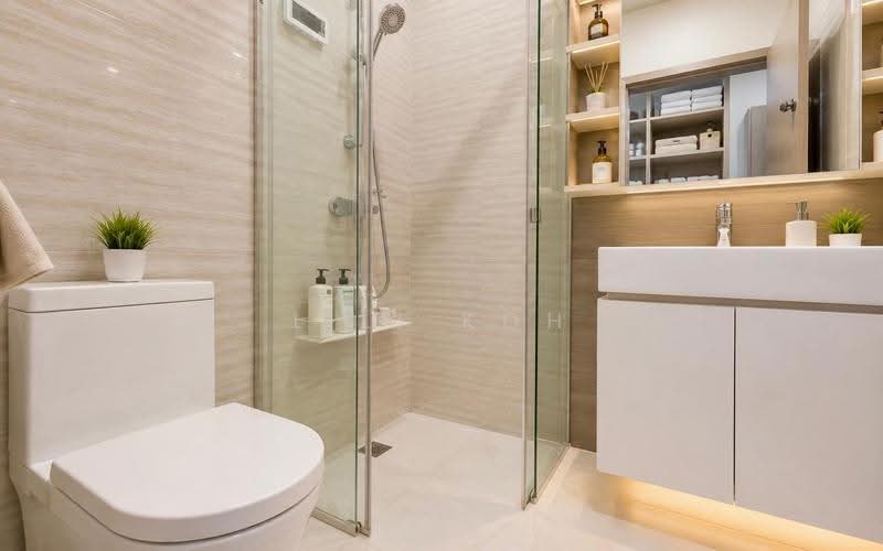 Sky Vue, Bishan Street 14, Ang Mo Kio / Bishan / Thomson, 2 Bedrooms, 678 sqft, Condominium For Sale, by LiLi Koh, 500250985 - Bathroom - PropertyGuru.com.sg