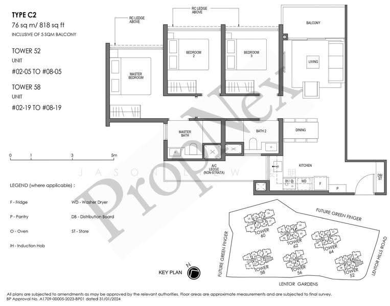 Lentor Mansion, 58 Lentor Gardens, Mandai / Upper Thomson, 3 Bedrooms, 818 sqft, Condominium For Sale, by Jason Liew 俊明, 500250995 - PropertyGuru.com.sg