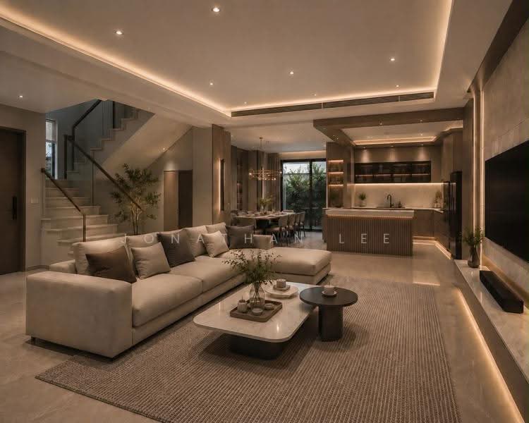 Jalan Rendang, East Coast / Marine Parade, 4 Bedrooms, 3,900 sqft, Semi-Detached House For Sale, by Jonathan Lee, 500251029 - Living Room (ID Render) - PropertyGuru.com.sg