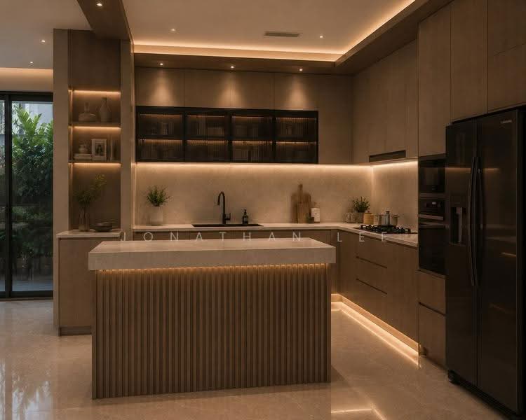 Jalan Rendang, East Coast / Marine Parade, 4 Bedrooms, 3,900 sqft, Semi-Detached House For Sale, by Jonathan Lee, 500251029 - Kitchen (ID Render) - PropertyGuru.com.sg