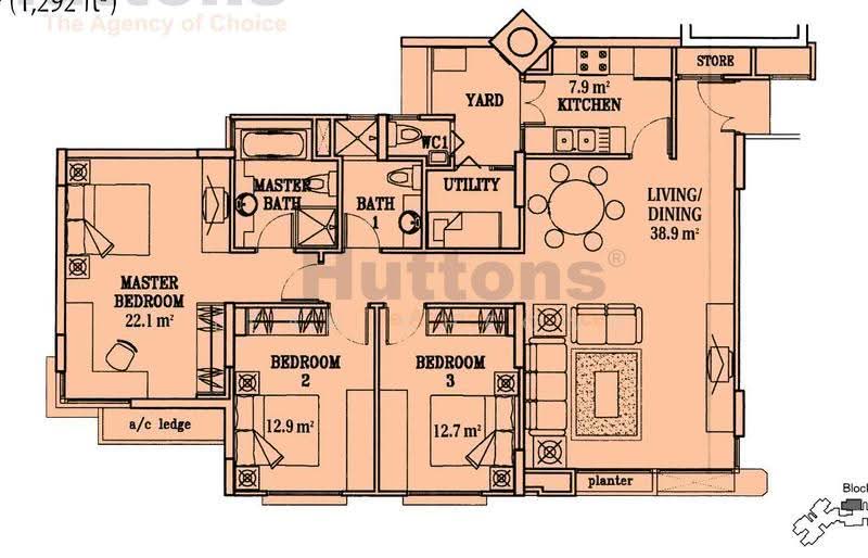 The Florida, 76 Hougang Avenue 7, Hougang / Punggol / Sengkang, 3 Bedrooms, 1,292 sqft, Condominium For Sale, by Lean Cheong, 500251123 - PropertyGuru.com.sg