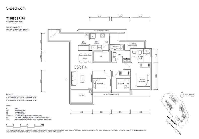Lentor Gardens Residences, 68 Lentor Gardens, Mandai / Upper Thomson, 3 Bedrooms, 1,001 sqft, Apartment For Sale, by Kelly Ho, 500251141 - 3BR P4 - PropertyGuru.com.sg
