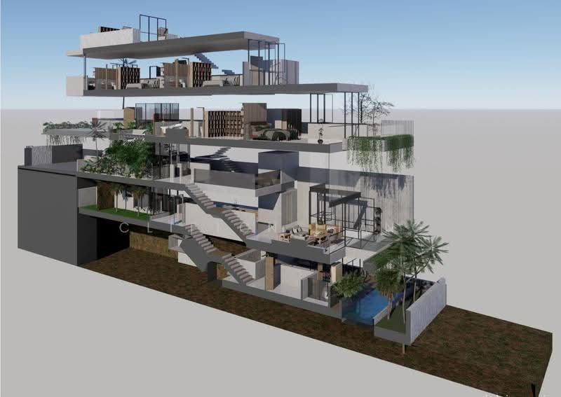 6 Storey Brand New Corner Home, Jalan Senang, Eunos / Geylang / Paya Lebar, 6 Bedrooms, 7,940 sqft, Corner Terrace For Sale, by Clifton Liang, 500251477 - Side Plan - PropertyGuru.com.sg