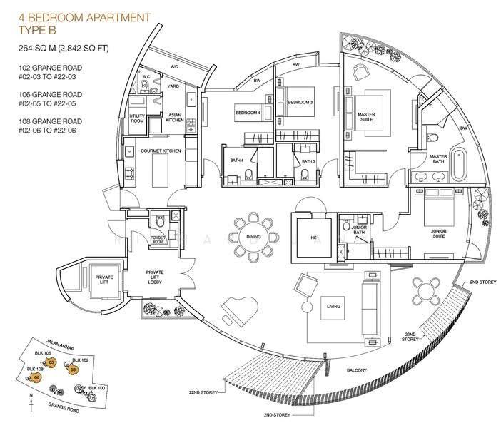 Cliveden at Grange, 108 Grange Road, Tanglin / Holland / Bukit Timah, 4 Bedrooms, 2,842 sqft, Apartment For Sale, by Richard Jany, 500251588 - PropertyGuru.com.sg