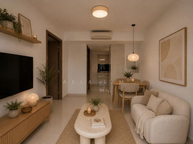 The Centren, 1 Lorong 27 Geylang, Eunos / Geylang / Paya Lebar, 2 Bedrooms, 624 sqft, Apartment For Rent, by Aela Lim, 500251646 - Living Room - PropertyGuru.com.sg
