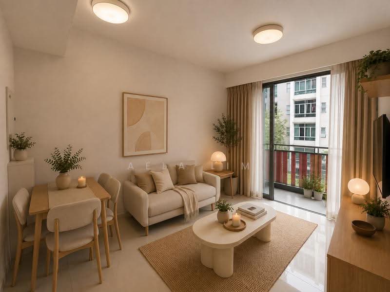 The Centren, 1 Lorong 27 Geylang, Eunos / Geylang / Paya Lebar, 2 Bedrooms, 624 sqft, Apartment For Rent, by Aela Lim, 500251646 - Living Room - PropertyGuru.com.sg