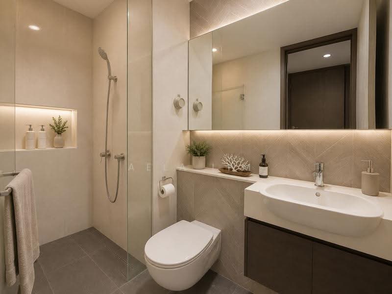 The Centren, 1 Lorong 27 Geylang, Eunos / Geylang / Paya Lebar, 2 Bedrooms, 624 sqft, Apartment For Rent, by Aela Lim, 500251646 - Bathroom - PropertyGuru.com.sg