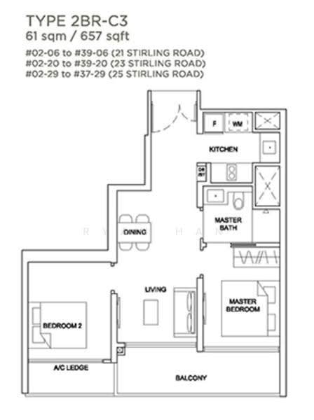 Stirling Residences, 21 Stirling Road, Alexandra / Commonwealth, 2 Bedrooms, 657 sqft, Condominium For Sale, by Ryan Han, 500252033 - PropertyGuru.com.sg