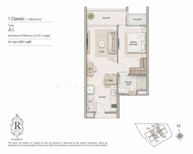 R Maisons (The Maisons), 1 Sommerville Walk, Macpherson / Potong Pasir, 1 Bedroom, 581 sqft, Apartment For Sale, by Alex Khoo, 500252236 - PropertyGuru.com.sg