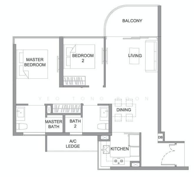 Kingsford Hillview Peak, 101 Hillview Rise, Dairy Farm / Bukit Panjang / Choa Chu Kang, 2 Bedrooms, 829 sqft, Condominium For Sale, by Yeo Tong Boon, 500252317 - PropertyGuru.com.sg