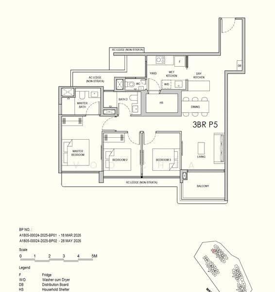 Lentor Gardens Residences, 68 Lentor Gardens, Mandai / Upper Thomson, 3 Bedrooms, 1,012 sqft, Apartment For Sale, by Vod Chia, 500252344 - PropertyGuru.com.sg