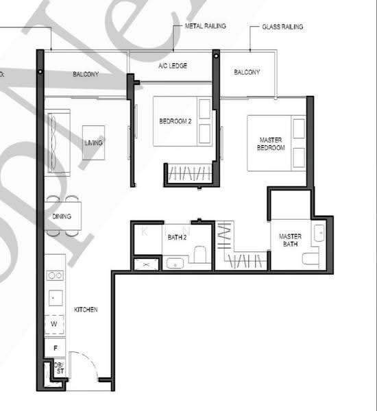 Parc Komo, 959 Upper Changi Road North, Changi Airport / Changi Village, 2 Bedrooms, 764 sqft, Condominium For Sale, by Kin ,, 500252583 - PropertyGuru.com.sg