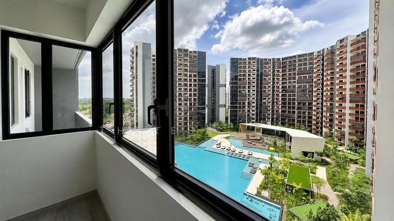 Riverfront Residences, 55 Hougang Avenue 7, Hougang / Punggol / Sengkang, 5 Bedrooms, 1,679 sqft, Condominium For Sale, by Theresa Loh, 500252693 - Bedroom 4 unblock pool view - PropertyGuru.com.sg