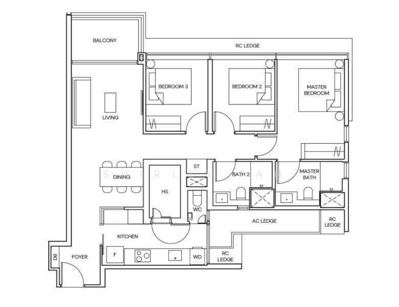 Terra Hill, 18 Yew Siang Road, Buona Vista / West Coast / Clementi New Town, 3 Bedrooms, 1,076 sqft, Condominium For Sale, by Shirley Tan, 500252767 - Balcony - PropertyGuru.com.sg