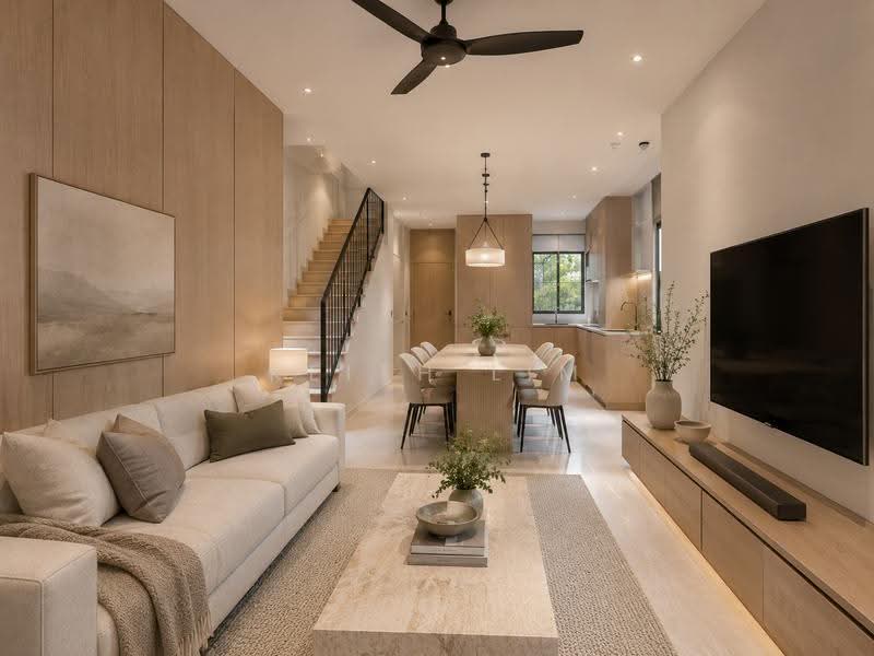 CHEAPEST Move In Ready 5BR STRATA LANDED | HARMONISED LAYOUT | WALK TO MRT | NEAR CHIJ ST NICH, Ang Mo Kio / Bishan / Thomson, 5 Bedrooms, 1,500 sqft, Terraced House For Sale, by Keith Lim, 500252806 - Living Room - PropertyGuru.com.sg
