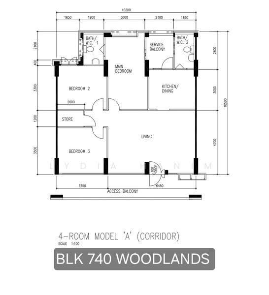 740 Woodlands Circle, 740 Woodlands Circle, Admiralty / Woodlands, 3 Bedrooms, 1,108 sqft, HDB Flat For Sale, by Lydia Hanim, 500253180 - PropertyGuru.com.sg