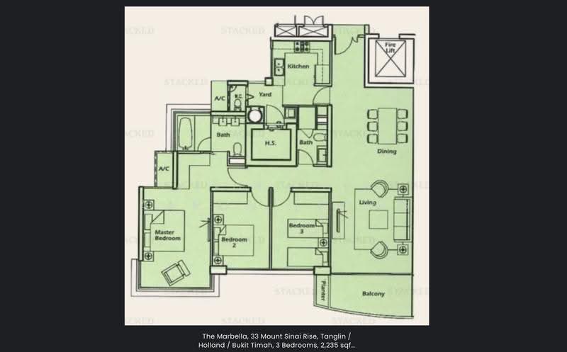 The Marbella, 33 Mount Sinai Rise, Tanglin / Holland / Bukit Timah, 3 Bedrooms, 2,235 sqft, Condominium For Sale, by Aaron Leong, 500253547 - PropertyGuru.com.sg