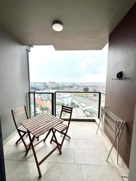 The Antares, 23 Mattar Road, Eunos / Geylang / Paya Lebar, 2 Bedrooms, 732 sqft, Condominium For Rent, by CHIA HOE YIN, 500253835 - Balcony - PropertyGuru.com.sg