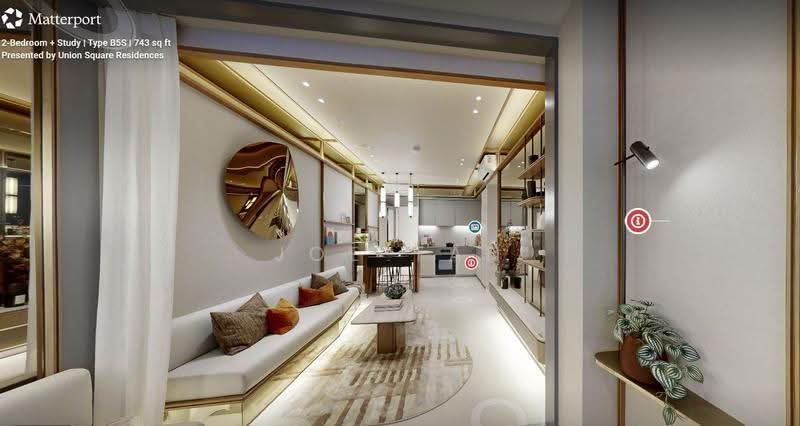 Union Square Residences, 28 Havelock Road,, Boat Quay / Raffles Place / Marina, 4 Bedrooms, 1,518 sqft, Condominium For Sale, by Joe Tan, 500253913 - Living Room - PropertyGuru.com.sg