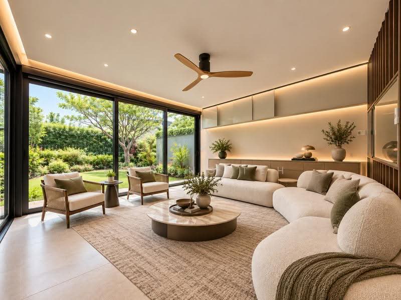 Victoria Park Villas, 3 Coronation Road, Tanglin / Holland / Bukit Timah, 5 Bedrooms, 4,700 sqft, Semi-Detached House For Sale, by Li Rong Teh, 500253924 - Living Room - PropertyGuru.com.sg
