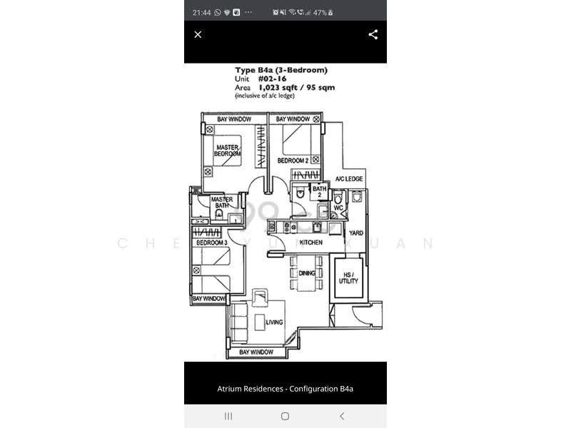 Atrium Residences, 528 Geylang Road, Eunos / Geylang / Paya Lebar, 1 Bedroom, , Apartment For Rent, by Chee Yun Xuan, 500254044 - PropertyGuru.com.sg