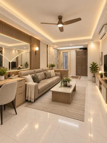 736 Woodlands Circle, 736 Woodlands Circle, Admiralty / Woodlands, 3 Bedrooms, 1,313 sqft, HDB Flat For Sale, by Valence Neoh, 500254313 - Living Room - Artist Impression - PropertyGuru.com.sg