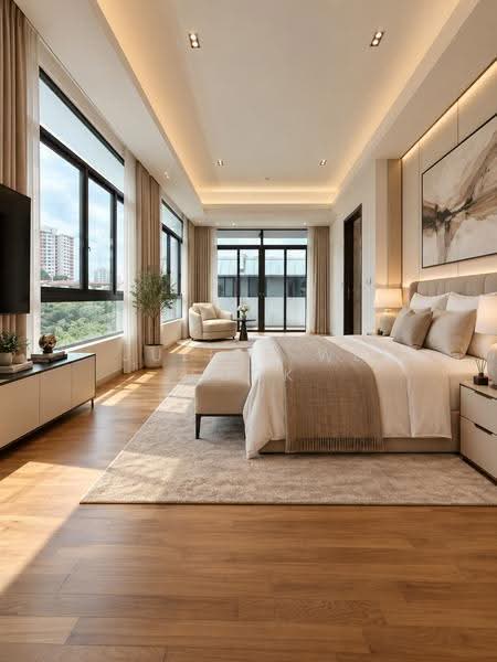 Brand New landed home near Siglap Estate, East Coast | Siglap Estate, East Coast / Marine Parade, 5 Bedrooms, 4,900 sqft, Corner Terrace For Rent, by Julius WL Fock, 500254436 - Master Bedroom - PropertyGuru.com.sg