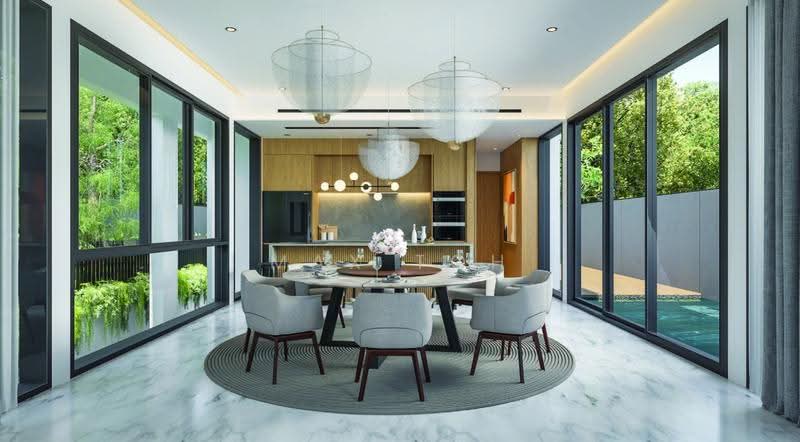 **LANDED7772** @ D10 BRAND NEW 2 STOREY DETACHED WITH ATTIC BASEMENT POOL 1KM TO HENRY PARK PRIMARY, Mount Sinai Vicinity, Tanglin / Holland / Bukit Timah, 6 Bedrooms, 12,440 sqft, Detached House For Sale, by Max Toh, 500254538 - Dining Room - PropertyGuru.com.sg