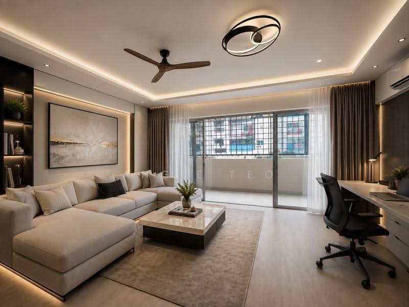 323 Jurong East Street 31, 323 Jurong East Street 31, Boon Lay / Jurong / Tuas, 4 Bedrooms, 1,582 sqft, HDB Flat For Sale, by Angie Teo, 500254743 - Living Room - AI generated image - PropertyGuru.com.sg