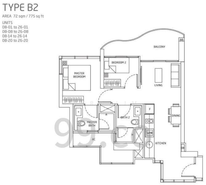 Queens Peak, 1 Dundee Road, Alexandra / Commonwealth, 2 Bedrooms, 775 sqft, Condominium For Sale, by Henry Lim, 500254758 - PropertyGuru.com.sg