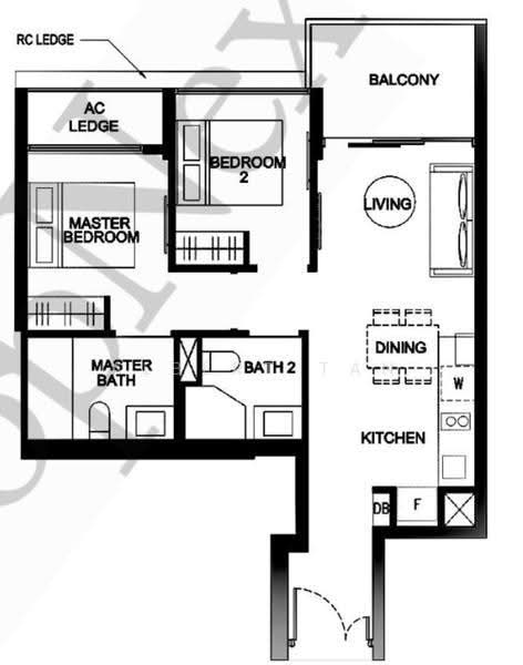 KINGSFORD WATERBAY, 72, Hougang / Punggol / Sengkang, 2 Bedrooms, 678 sqft, Condominium For Sale, by Albert Tan, 500255057 - PropertyGuru.com.sg