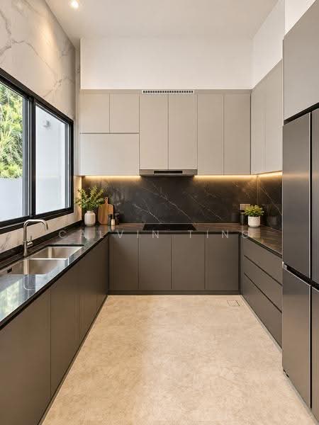 Brand New FREEHOLD Inter Terrace For Sale! Hillview D23, Hillview Crescent, Dairy Farm / Bukit Panjang / Choa Chu Kang, 6 Bedrooms, 7,240 sqft, Terraced House For Sale, by Calvin Ting, 500255214 - Kitchen - PropertyGuru.com.sg