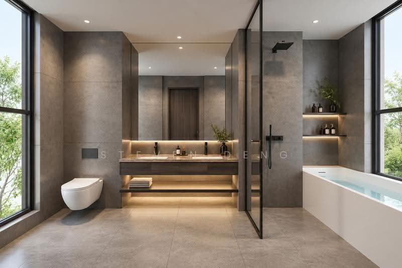 CHEAP! BRAND NEW READY SOON FREEHOLD DETACHED HOME IN D15, East Coast / Marine Parade, 5 Bedrooms, 9,407 sqft, Detached House For Sale, by Steven Deng, 500255235 - Bathroom - PropertyGuru.com.sg